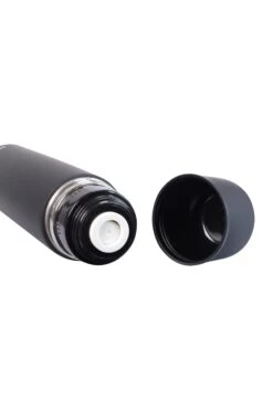 Mountain Warehouse Double Walled Rubber Finish Flask - 1L -MOUTAIN WAREHOUSE 025654 bla rubber finish dw flask 1l har ss19 4