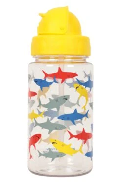 Mountain Warehouse BPA-Free Shark Print Kids Water Bottle - 450ml -MOUTAIN WAREHOUSE 035311 blu bpa free bottle 450ml har ss22 03