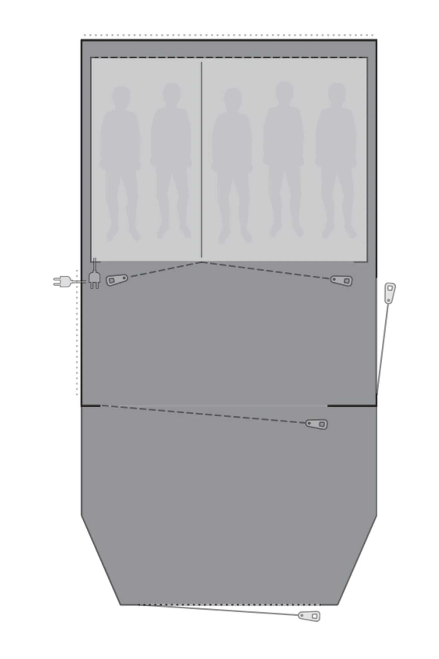 Footprint with Integrated Toggle Up Front - Collingwood 5 Outwell Footprint With Integrated Toggle Up Front - Collingwood 5 -MOUTAIN WAREHOUSE 039659 gre outwell footprint w intergrated toggle up front collingwood 5 tents ss20 1 scaled