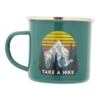 Mountain Warehouse Enamel Mug - Take A Hike 1 Mountain Warehouse Enamel Mug - Take A Hike -MOUTAIN WAREHOUSE 052942 tea enamel mug take a hike har aw21 01