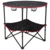Mountain Warehouse Round Foldable Camping Table With Cup Holders -MOUTAIN WAREHOUSE 054336 bla round foldable camping table with cup holders har ss23 03