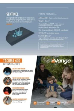 Vango M009DA Tacoma 400 Poled Tent Package (4 Person) -MOUTAIN WAREHOUSE m009da 001 tacoma400poledtentpackage4person20250213013725 3