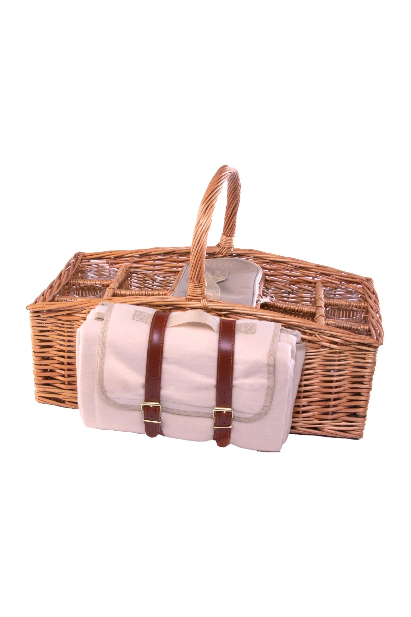 M108CE 4 Bottle Picnic Basket with Glasses and Blanket M108CE 4 Bottle Picnic Basket With Glasses And Blanket -MOUTAIN WAREHOUSE m108ce 001 4bottlepicnicbasketwithglassesandblanket20230607033624 2