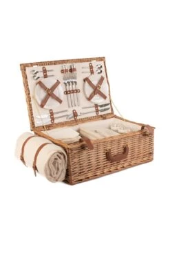 M1EF14 Wicker Deluxe 4 Person Traditional Picnic Basket -MOUTAIN WAREHOUSE m1ef14 001 wickerdeluxe4persontraditionalpicnicbasket20230607043643 3