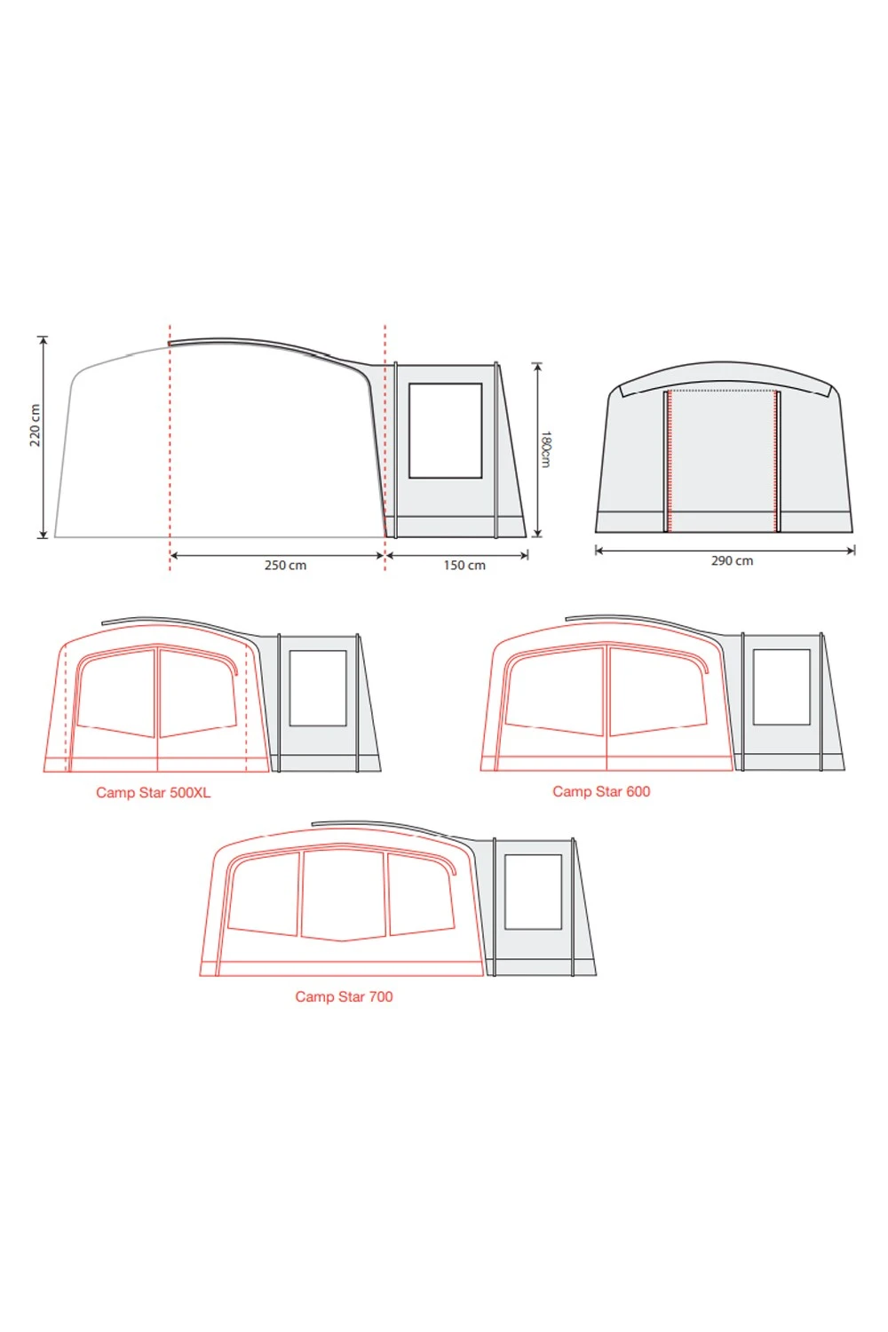 Camp Star (2022) Side Porch 500XL/600 Camp Star (2022) Side Porch 500XL/600 -MOUTAIN WAREHOUSE