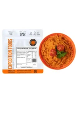 Camping Food - Chicken Korma With Rice