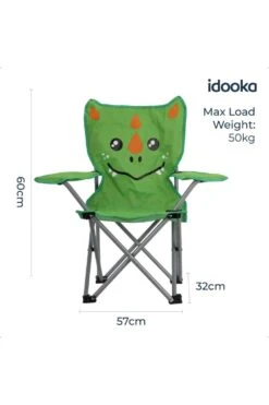 M4EE00 Kids Mini Folding Camping Chair Green Dinosaur -MOUTAIN WAREHOUSE m4ee00 001 kidsminifoldingcampingchairgreendinosaur20250214115132 5