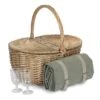 M52C1B Oval Grey Sage 2 Person Fitted Picnic Basket