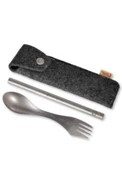 Light My Fire M5C096 Spork & Straw Kit Titanium