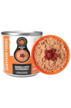 M6B03C Granola With Raspberries Survival Tin