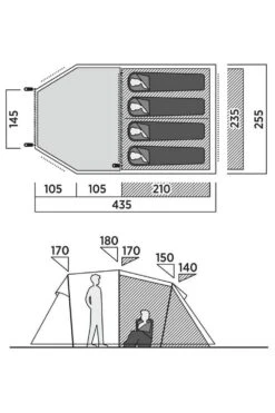 Easy Camp M73385 Hidra 4 Poled Adventure Tunnel Tent (4 Person) -MOUTAIN WAREHOUSE m73385 001 hidra4poledadventuretunneltent4person20250616075133 4