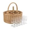 M7B7AD Garden Picnic Basket Complete With 12 Glasses