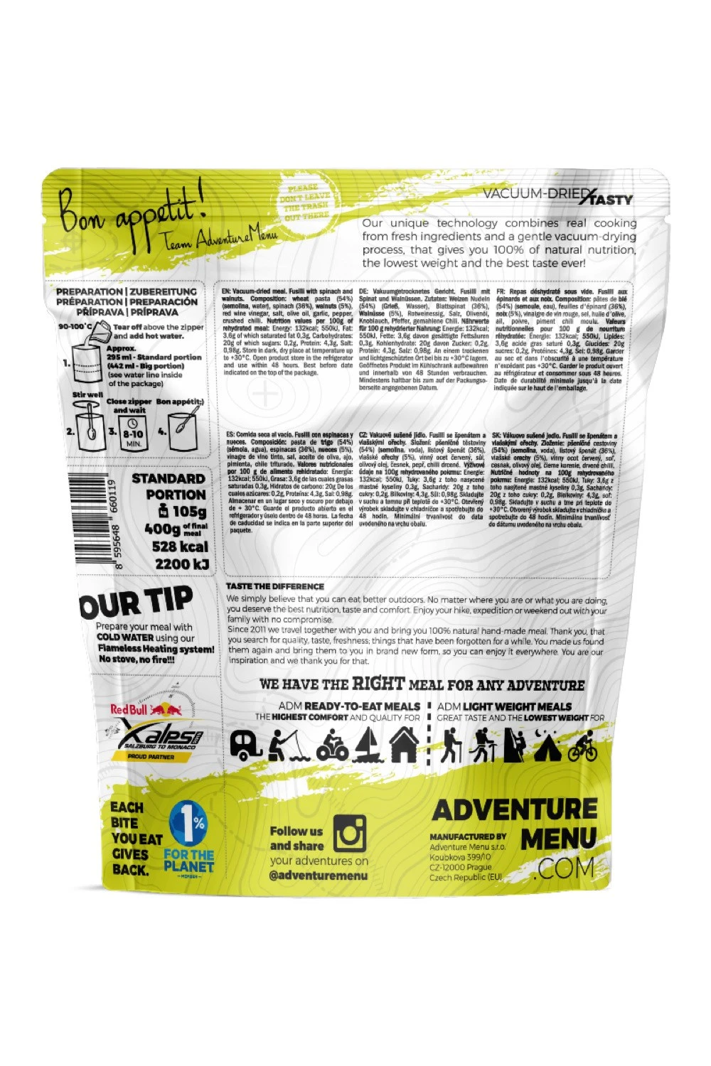 Vegan Fusilli with Spinach and Walnuts (105g) Vegan Fusilli With Spinach And Walnuts (105g) -MOUTAIN WAREHOUSE m7f5e2 001 veganfusilliwithspinachandwalnuts105g20230426042112 3