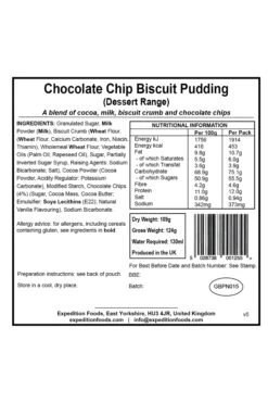 Camping Food - Chocolate Chip Biscuit Pudding -MOUTAIN WAREHOUSE m9cc56 001 campingfoodchocolatechipbiscuitpudding20221223012113 3
