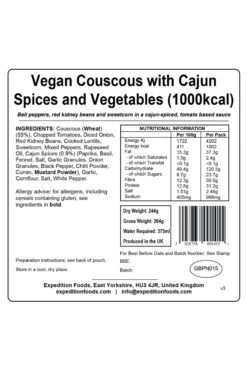 M9D84A Cajun Vegan Couscous With Vegetables (1000kcal) -MOUTAIN WAREHOUSE m9d84a 001 cajunvegancouscouswithvegetables1000kcal20230712040637 3