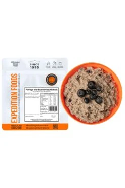 Camping Food - Porridge With Blueberries