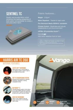 Vango MB61A6 Harris Air Technical Cotton 350 Tent (3 Person) 5 Vango MB61A6 Harris Air Technical Cotton 350 Tent (3 Person) -MOUTAIN WAREHOUSE mb61a6 001 harrisairtechnicalcotton350tent3person20250219115128 4