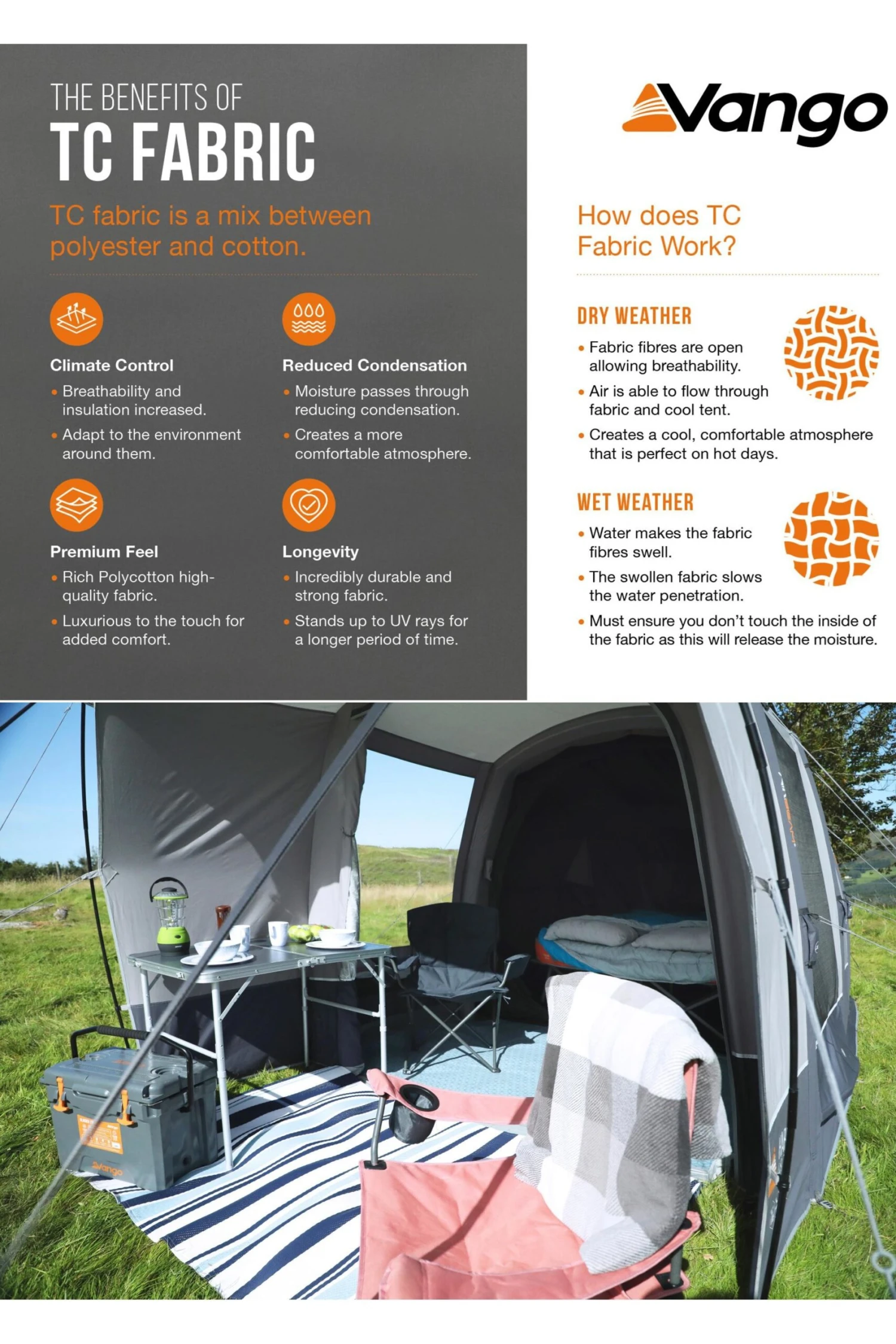 MB61A6 Harris Air Technical Cotton 350 Tent (3 Person) Vango MB61A6 Harris Air Technical Cotton 350 Tent (3 Person) -MOUTAIN WAREHOUSE mb61a6 001 harrisairtechnicalcotton350tent3person20250219115128 5 scaled