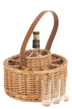 MD195E Round Wicker Whisky Celebration Drinks Carrier -MOUTAIN WAREHOUSE md195e 001 roundwickerwhiskycelebrationdrinkscarrier20240816093605 3
