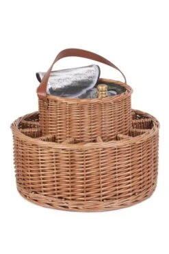 MDE33C Tweed Chilled Wicker Garden Party Basket
