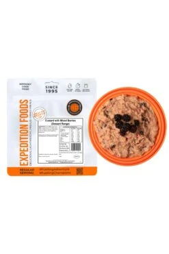 Camping Food - Custard With Mixed Berries