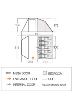 Vango ME7368 Skye Tent (5 Person) 3 Vango ME7368 Skye Tent (5 Person) -MOUTAIN WAREHOUSE me7368 001 skyetent5person20250512113635 2