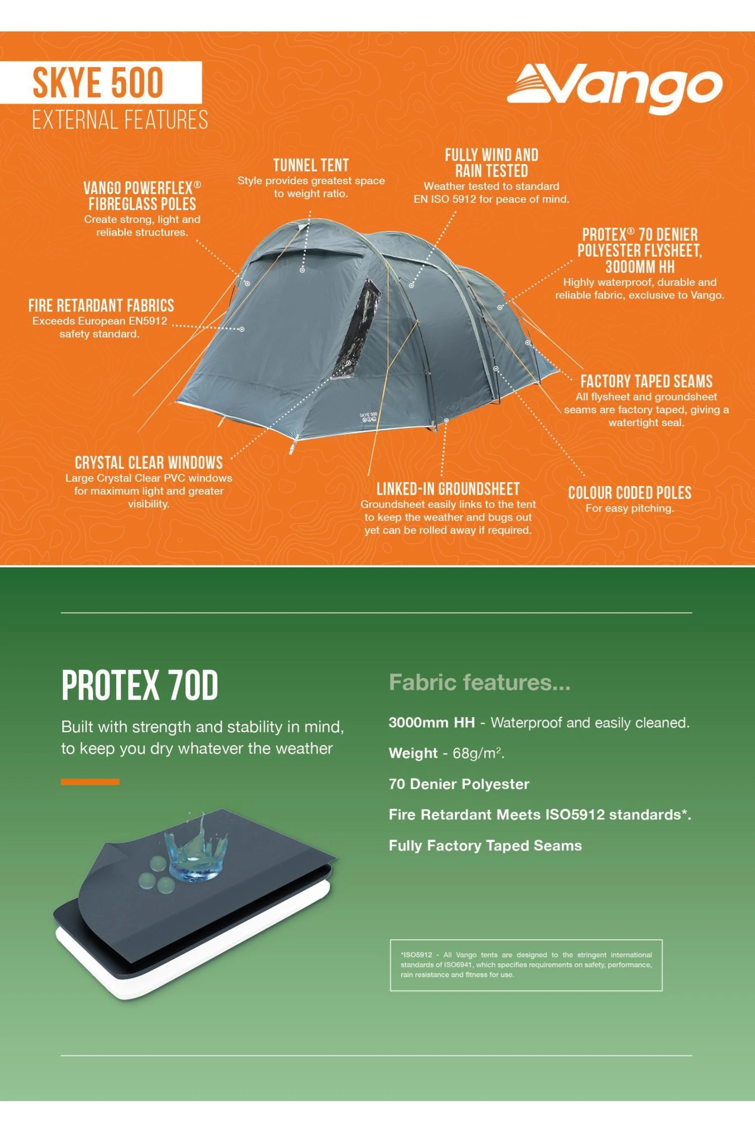 ME7368 Skye Tent (5 person) Vango ME7368 Skye Tent (5 Person) -MOUTAIN WAREHOUSE me7368 001 skyetent5person20250512113636 3