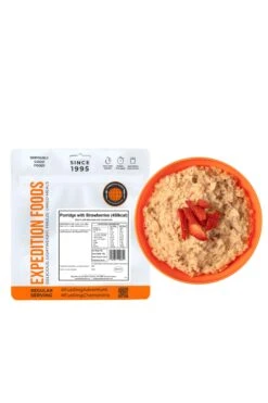 Camping Food - Porridge With Strawberries